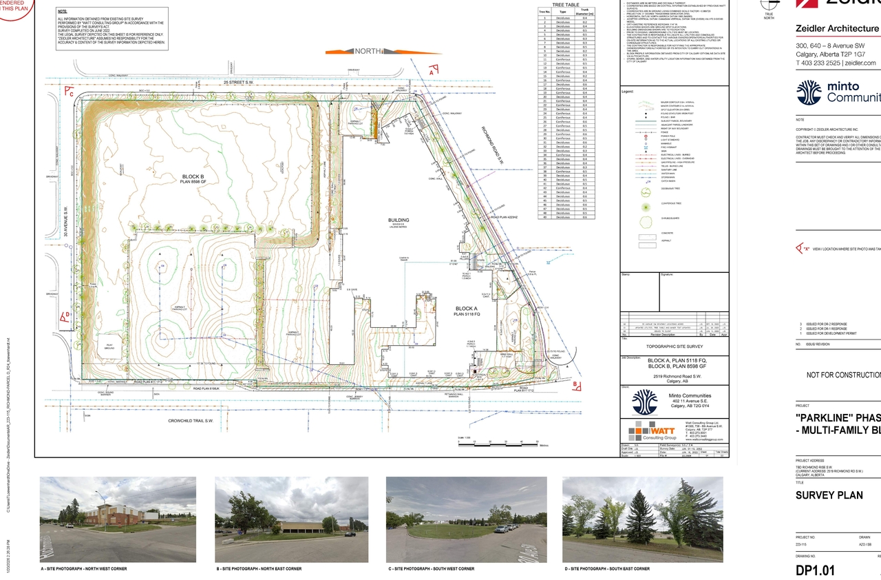 Construction site plan for project from page 2 of the file 'DP2025-02420 - DMAP PLANS - DECISION RENDERED 2026-02-09 (7MB)'