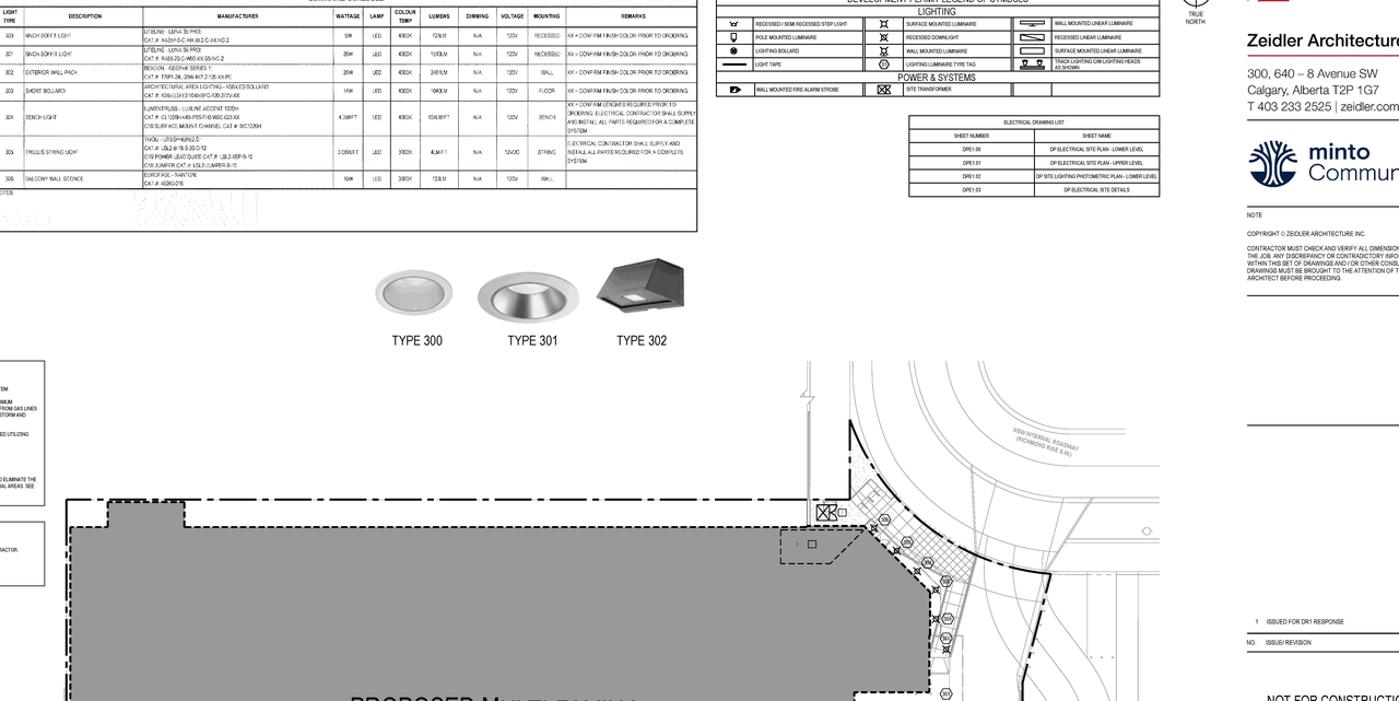 Construction site plan for project from page 12 of the file 'DMAP Plans Amended DP2025-02420 (11MB) 2025-09-15'