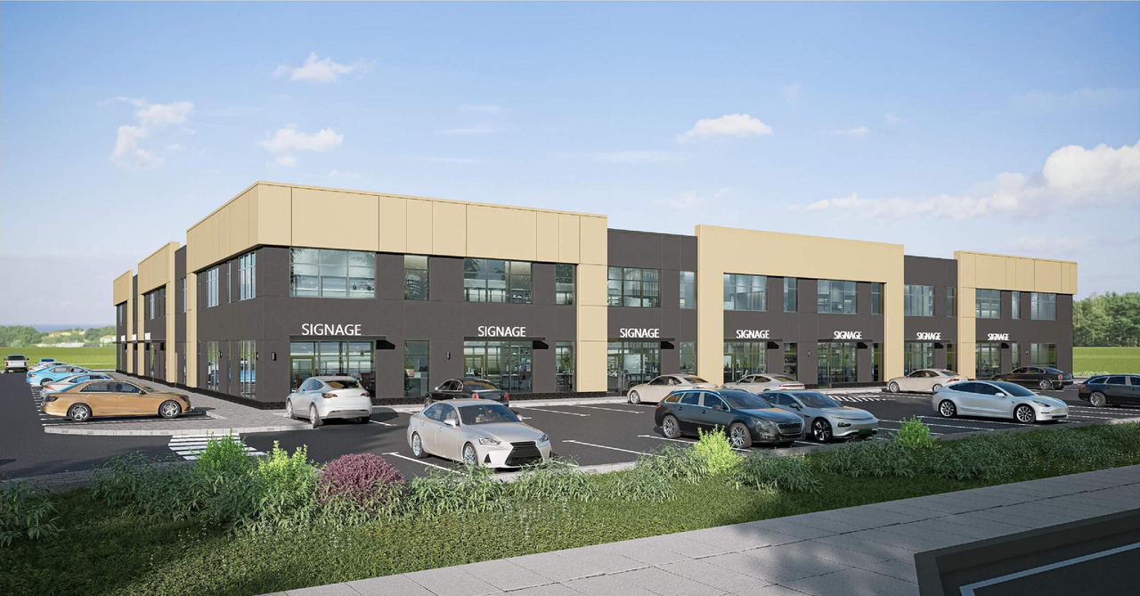 Rendering of building from page 1 of the file 'DP2025-02435 DMAP Plans Submitted 2025-04-25 4MB'