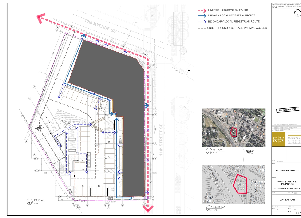 Construction site plan for project from page 2 of the file 'DP2025-02538 DMAP Plans Amended (11MB) 2026-01-21'