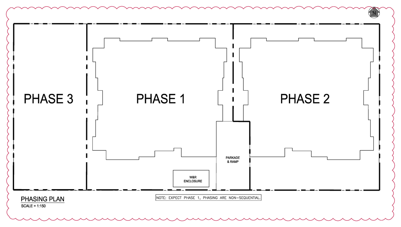 Construction site plan for project from page 4 of the file 'DP2025-02744 DMAP Plans Amended (4MB) 2025-11-10'