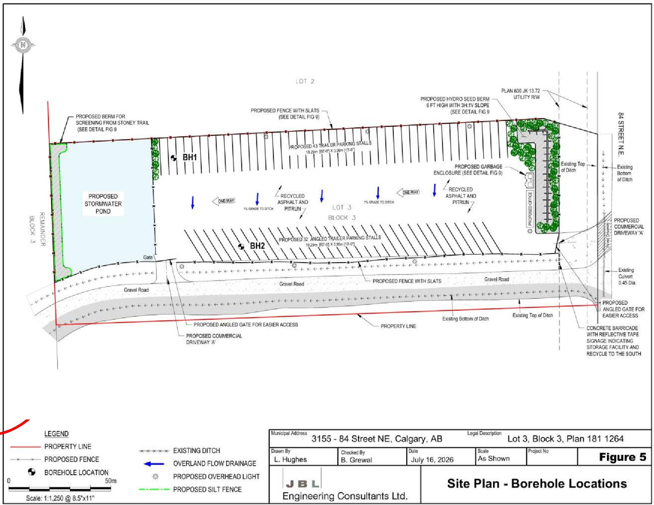 Construction site plan for project from page 4 of the file 'DP2025-02842 - DMAP PLANS - DECISION RENDERED - 2026-08-11 (1MB)'