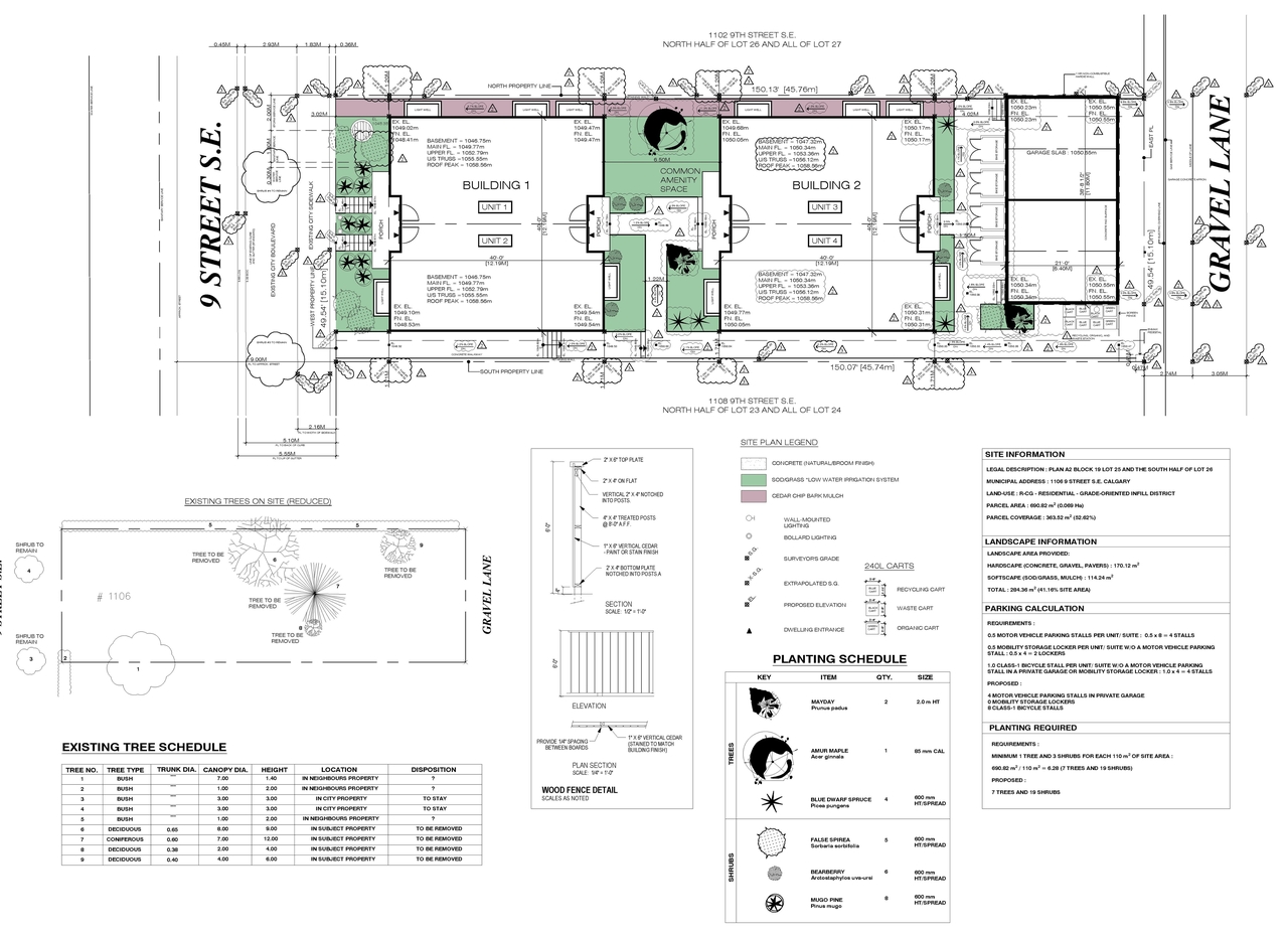 Construction site plan for project from page 1 of the file 'DP2025-02899 DMAP Plans (Amended) 2025-10-09 (1MB)'