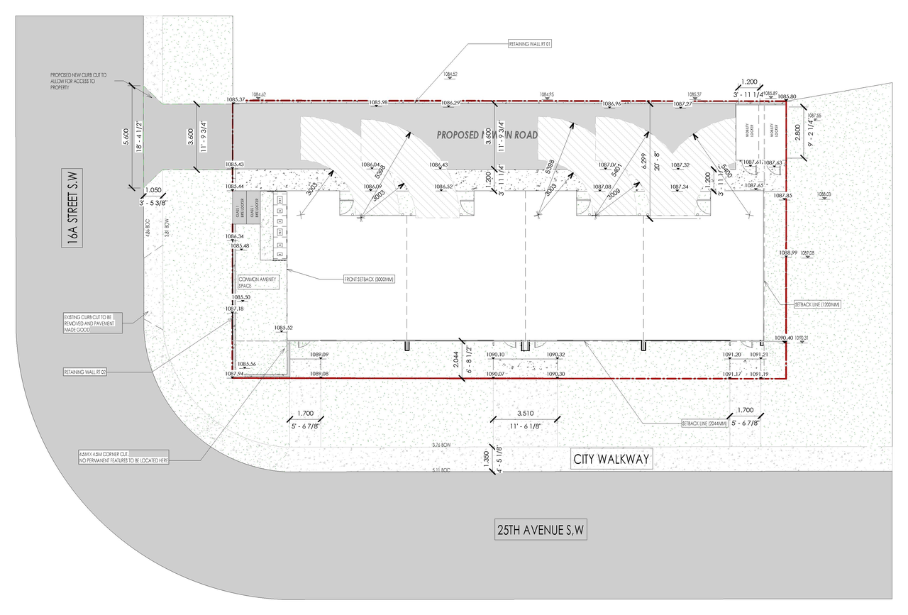 Construction site plan for project from page 3 of the file 'DP2025-02951 DMAP Plans (Submitted) 2025-10-07 (5MB)'