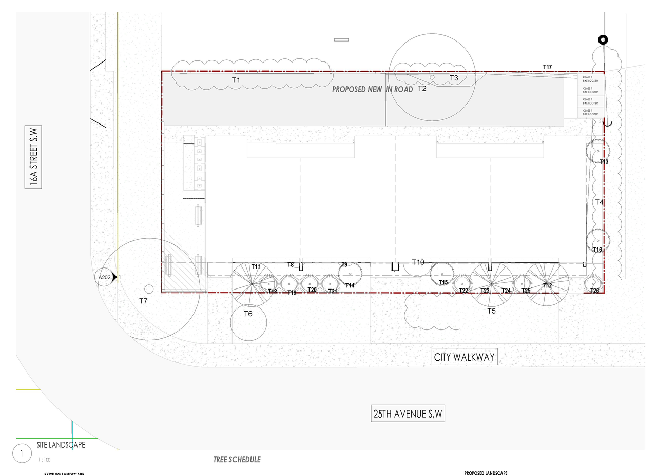 Construction site plan for project from page 4 of the file 'DP2025-02951 - DMAP PLANS - AMENDED - 2026-02-13 (5MB)'