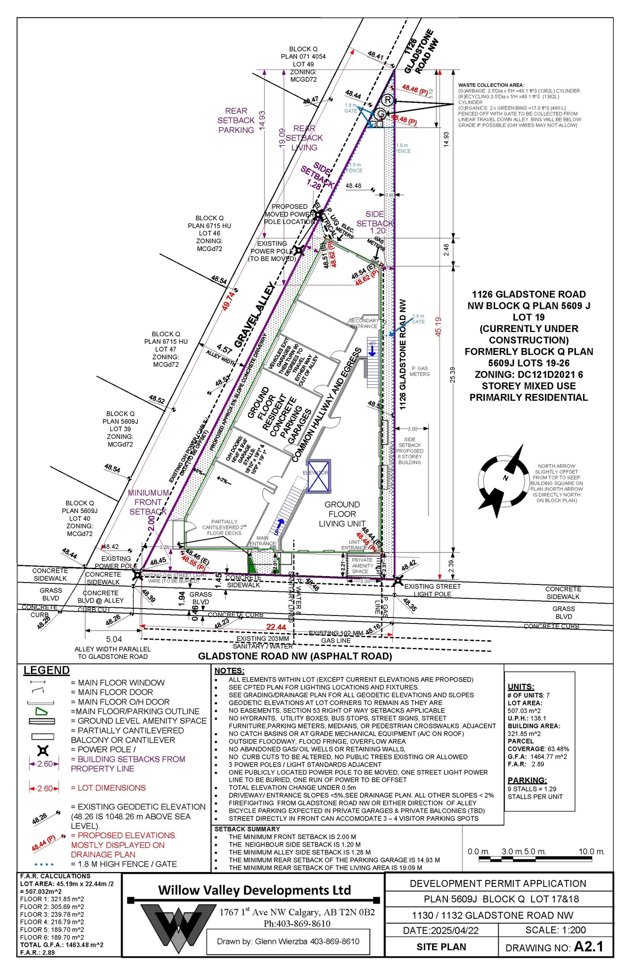 Construction site plan for project from page 4 of the file 'DP2025-03029 DMAP Plans Submitted 2025-05-22(4MB)'
