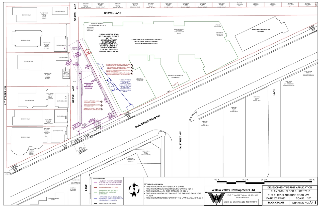 Construction site plan for project from page 7 of the file 'DP2025-03029 DMAP Plans Submitted 2025-05-22(4MB)'