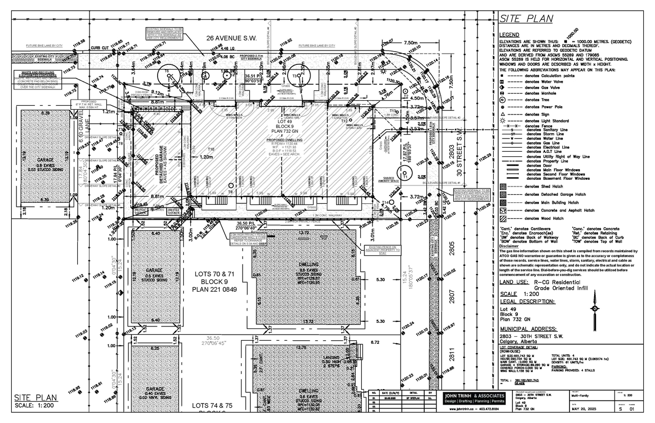 Construction site plan for project from page 1 of the file 'DP2025-03037 - DMAP PLANS - AMENDED - 2026-02-17 (6MB)'