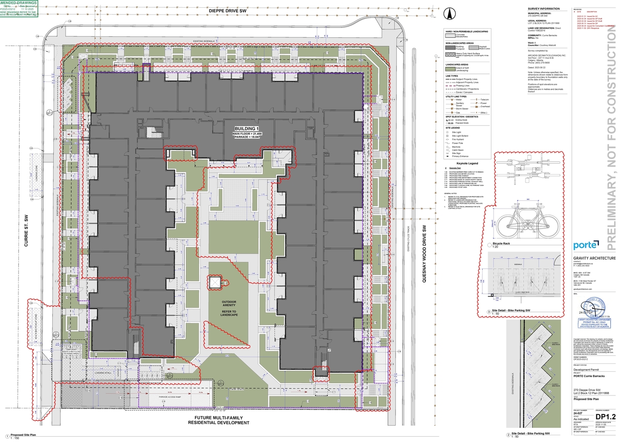 Construction site plan for project from page 3 of the file 'DMAP Plans (amended) DP2025-03212 (4MB) 2025-11-10'
