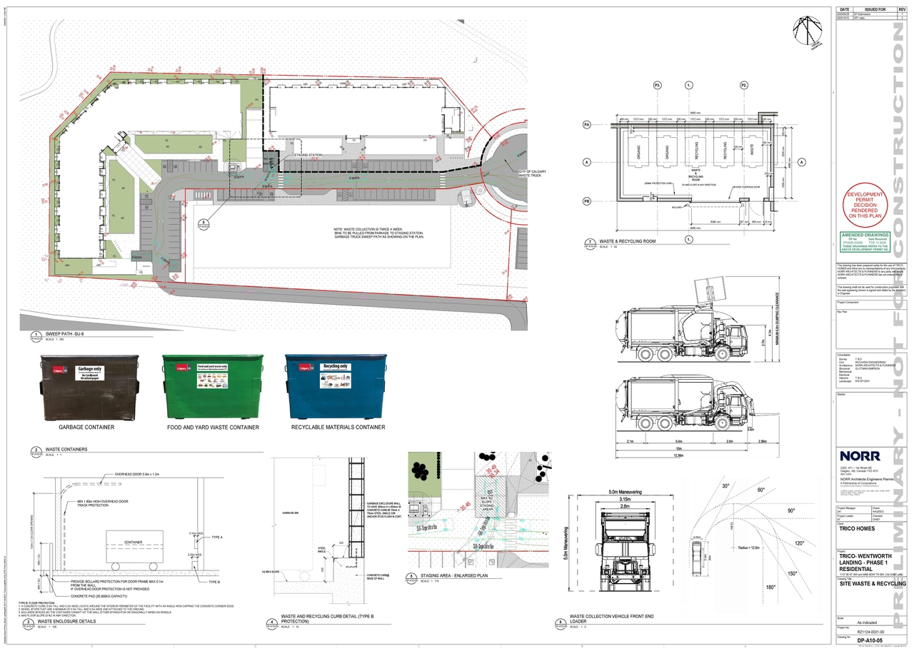Construction site plan for project from page 6 of the file 'DP2025-03290 - DMAP DECISION RENDERED (24MB) 2026-03-12'