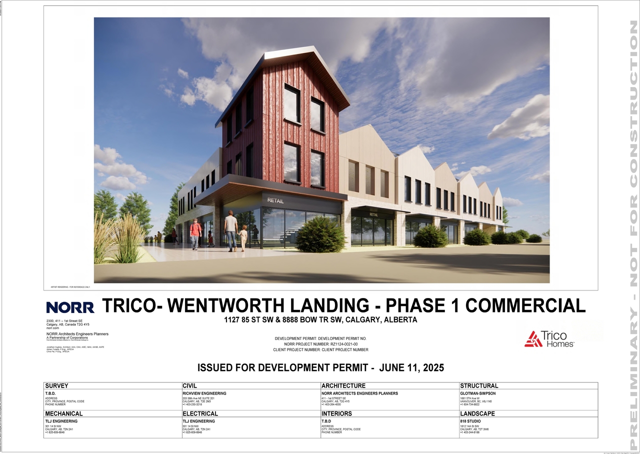 Rendering of building from page 1 of the file 'DMAP Plans (Submitted) DP2025-03525 (6MB) 2025-06-17'