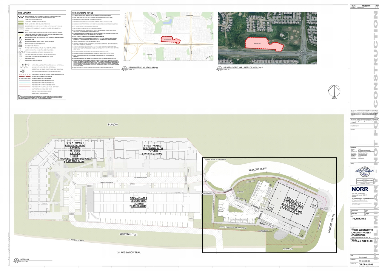 Construction site plan for project from page 2 of the file 'DMAP Plans (Submitted) DP2025-03525 (6MB) 2025-06-17'