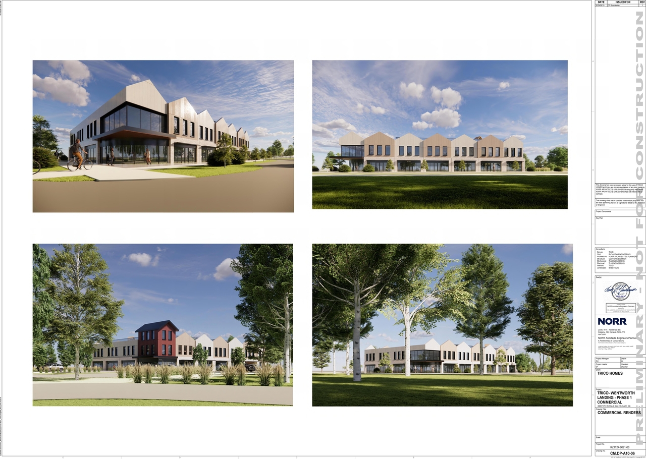 Rendering of building from page 4 of the file 'DMAP Plans (Submitted) DP2025-03525 (6MB) 2025-06-17'