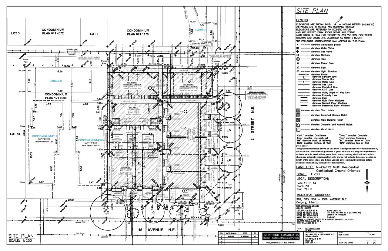 Construction site plan for project from page 2 of the file 'DMAP Plans (Submitted) DP2025-03544 (3MB) 2025-06-19'