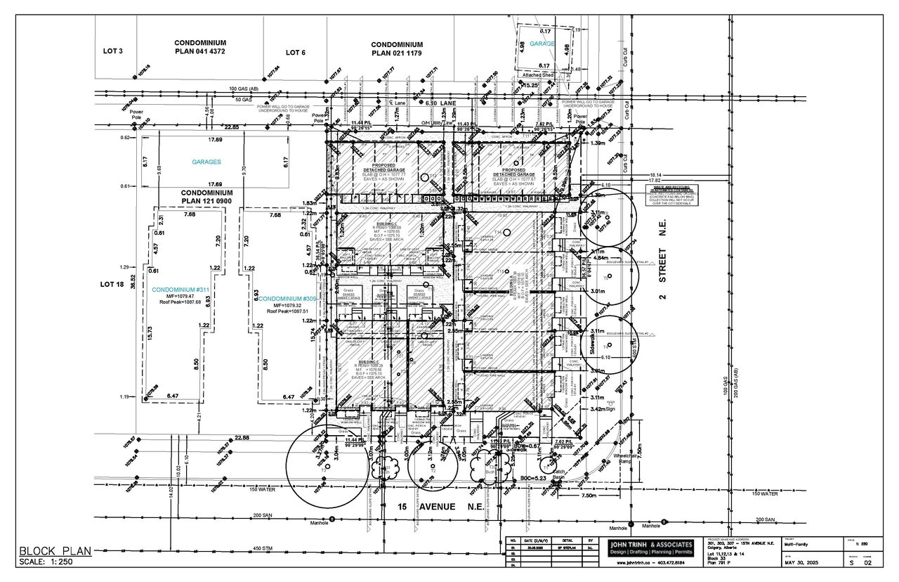 Construction site plan for project from page 3 of the file 'DMAP Plans (Submitted) DP2025-03544 (3MB) 2025-06-19'