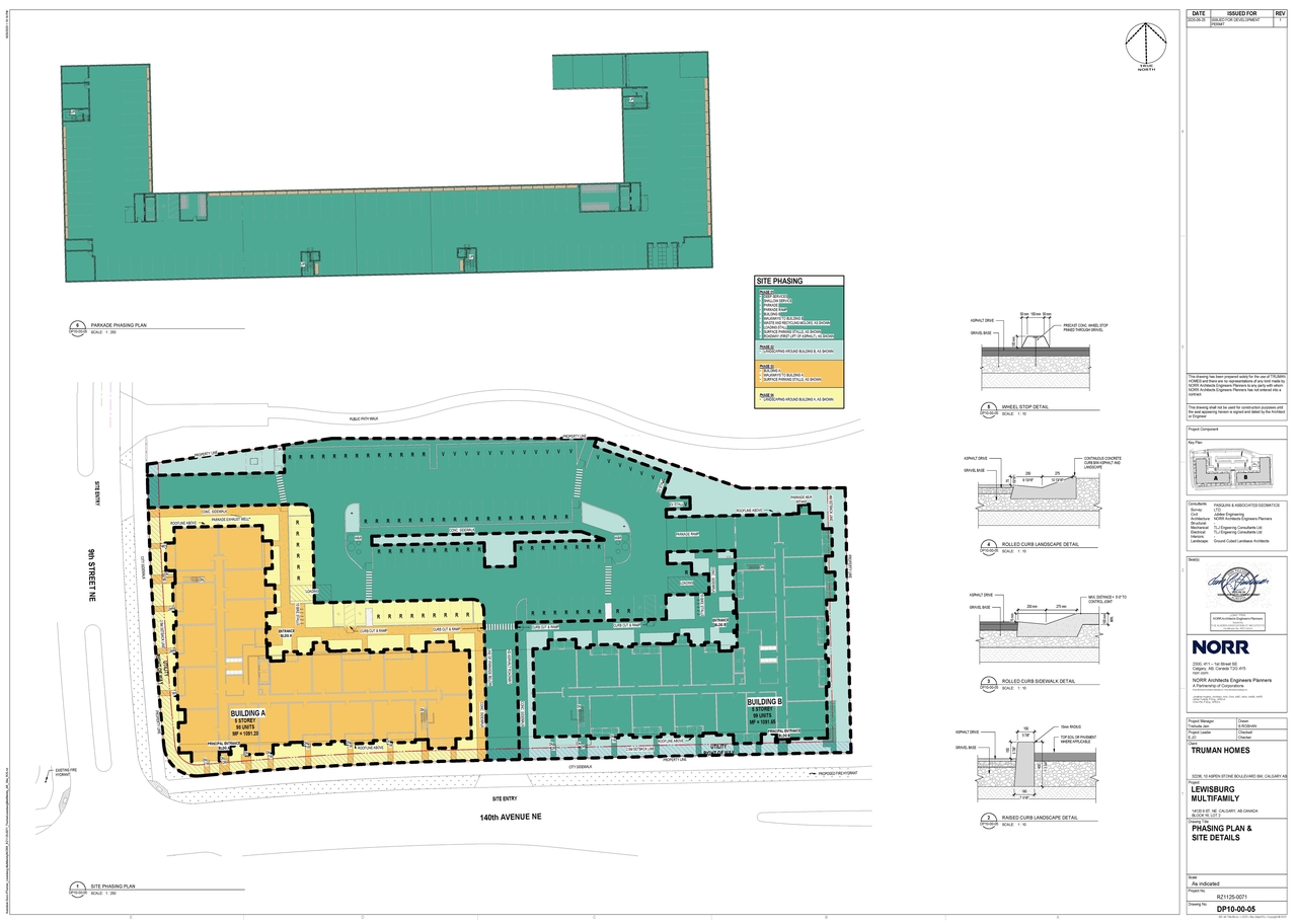 Construction site plan for project from page 6 of the file 'DMAP Plans (Submitted) DP2025-03807 (49MB) 2025-07-02'