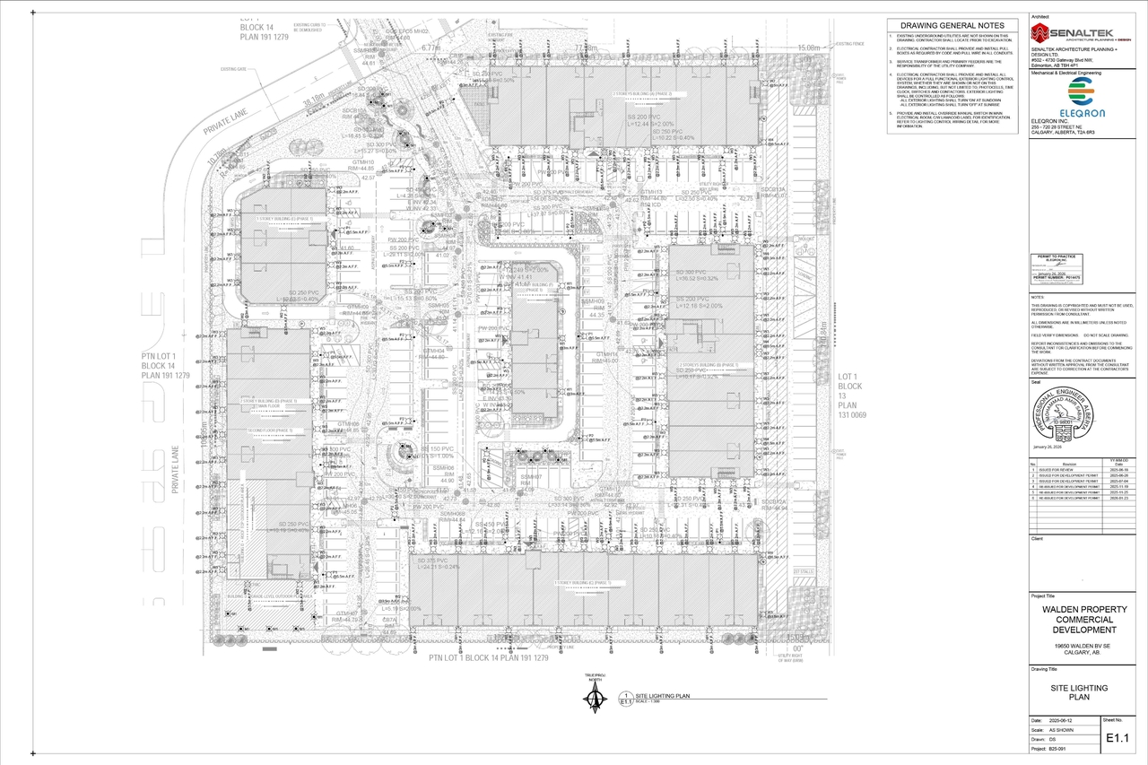 Construction site plan for project from page 24 of the file 'DP2025-03987 DMAP Plans Amended (20MB) 2026-02-23'