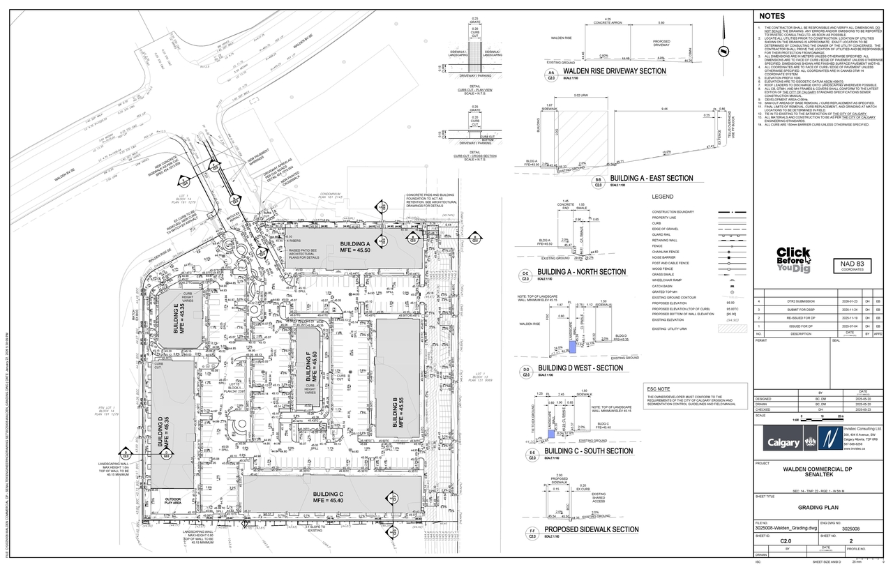 Construction site plan for project from page 26 of the file 'DP2025-03987 DMAP Plans Amended (20MB) 2026-02-23'