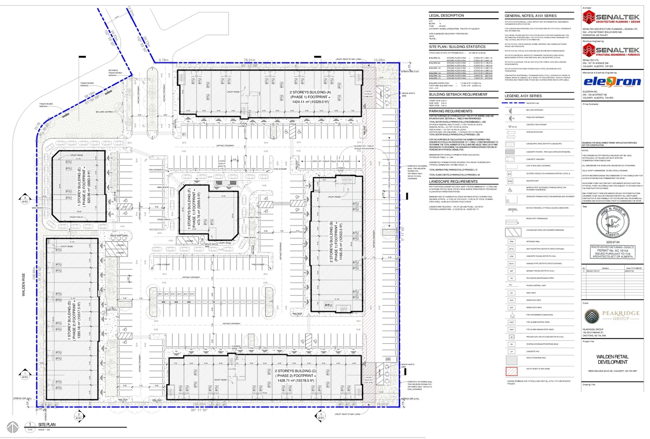 Construction site plan for project from page 12 of the file 'DMAP Plans (Submitted) DP2025-03987 (9MB) 2025-07-10'