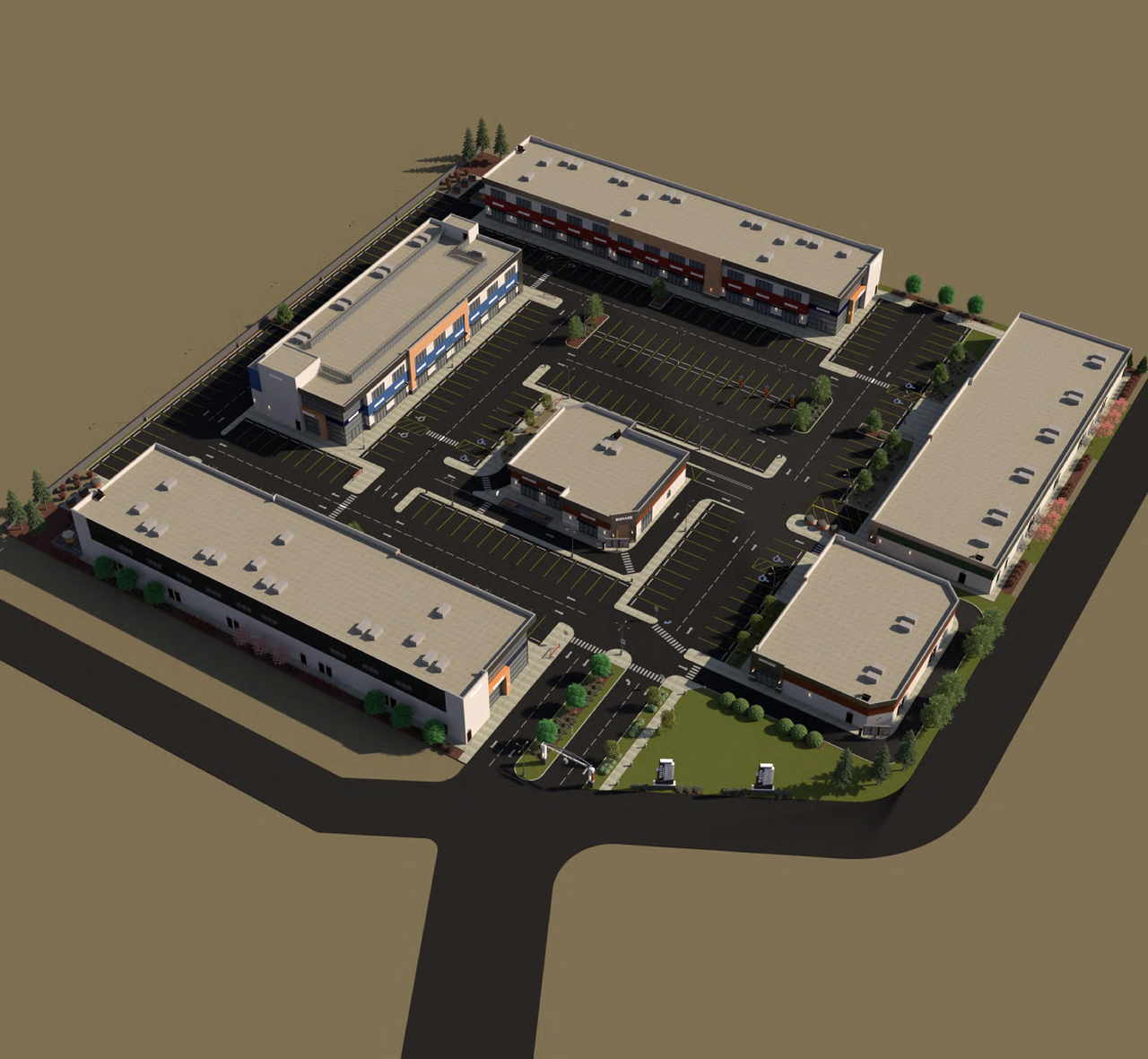 Rendering of building from page 19 of the file 'DMAP Plans (Submitted) DP2025-03987 (9MB) 2025-07-10'