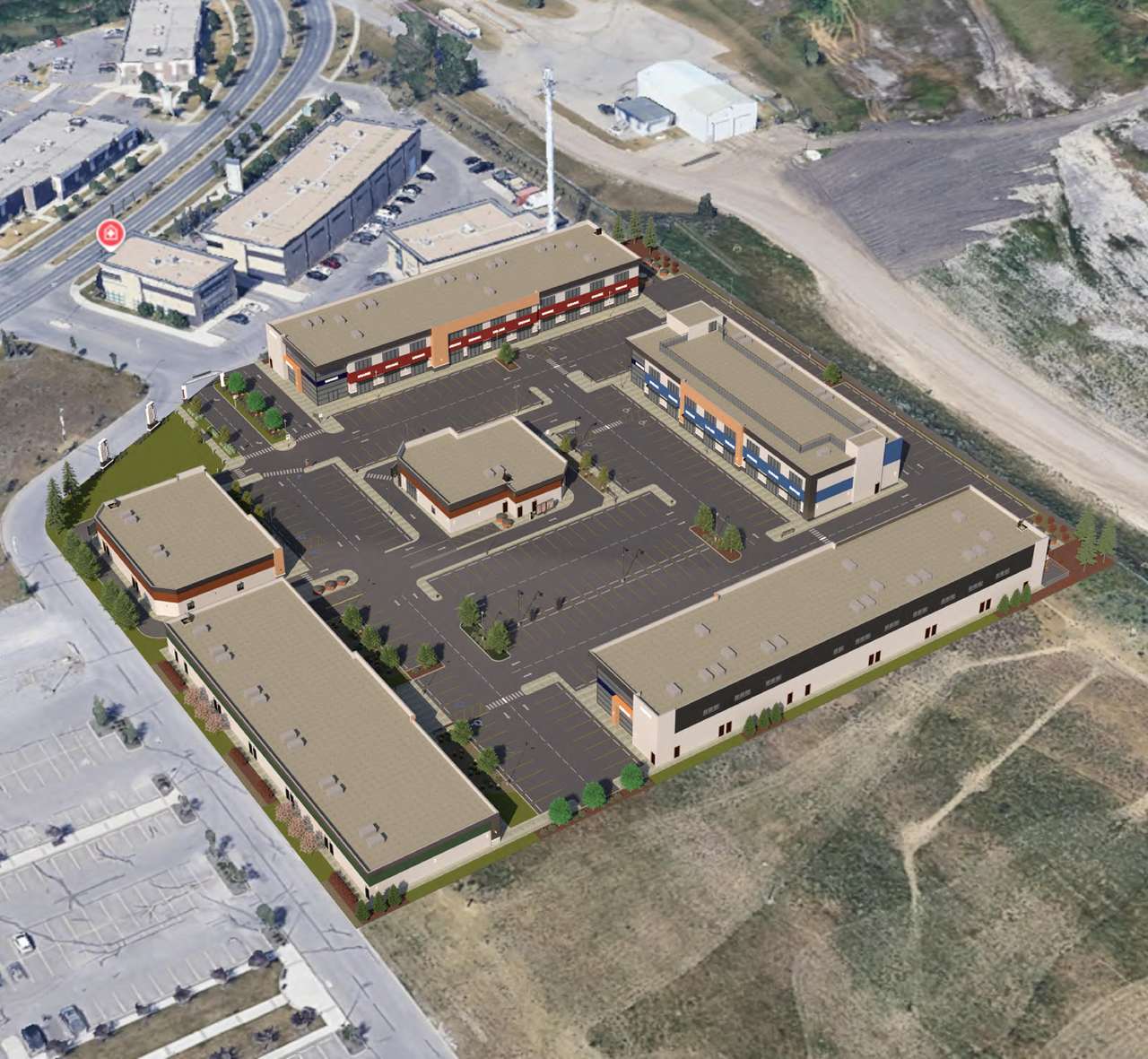 Rendering of building from page 20 of the file 'DMAP Plans (Submitted) DP2025-03987 (9MB) 2025-07-10'