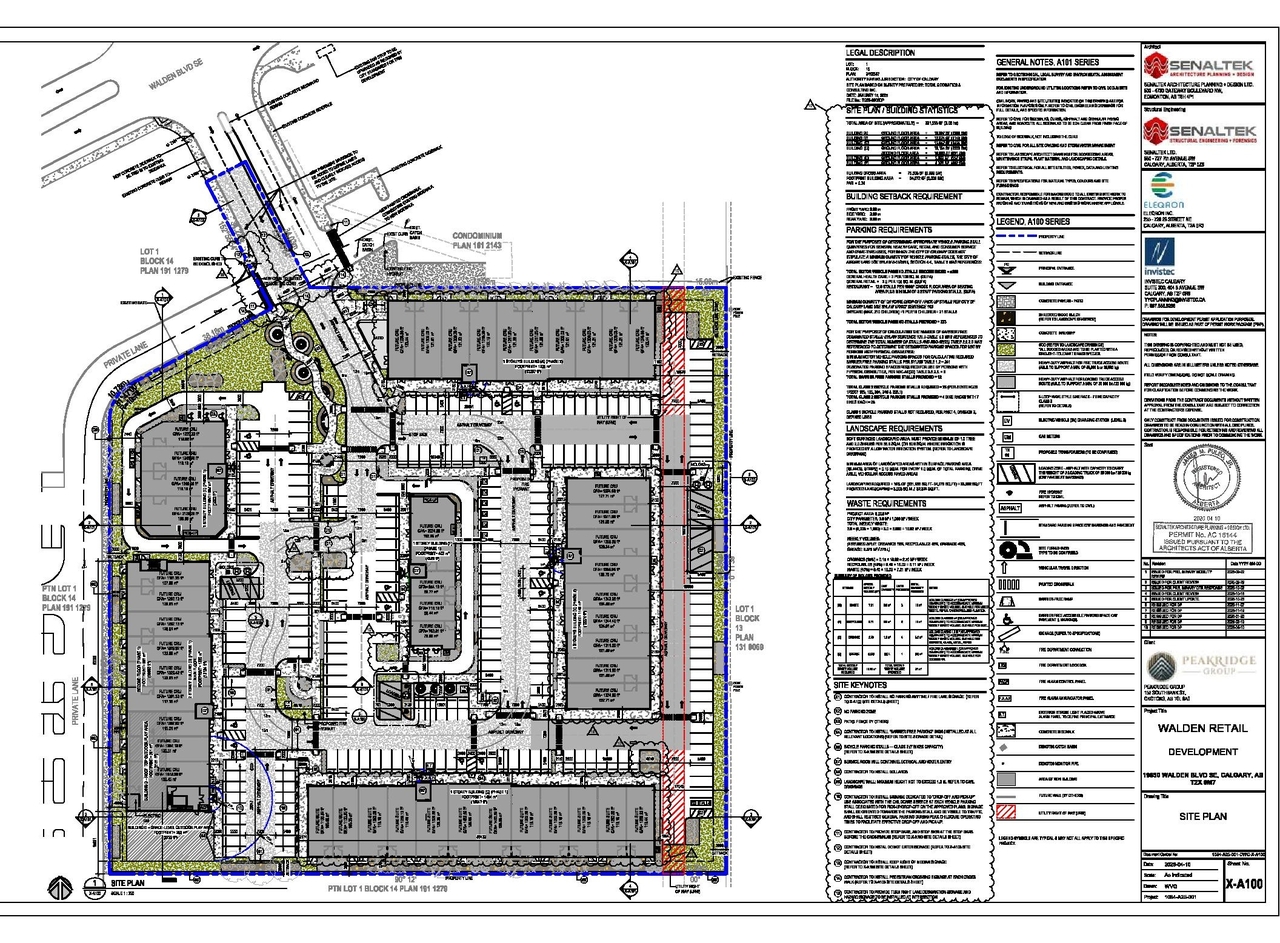 Construction site plan for project from page 3 of the file 'DP2025-03987 DMAP Plans (Amended) 2026-04-10 (12MB)'