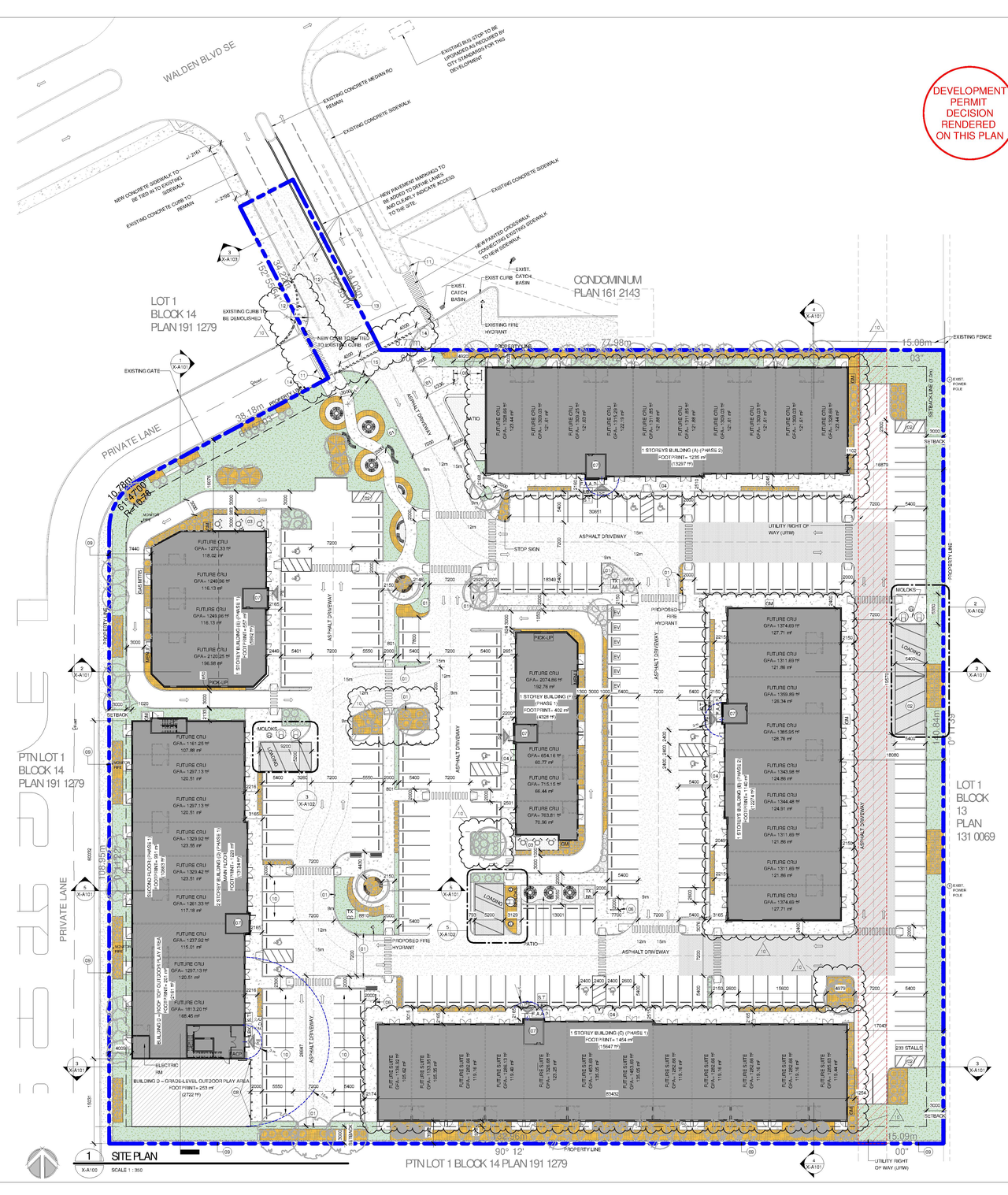 Construction site plan for project from page 3 of the file 'DP2025-03987 - DMAP PLANS - DECISION RENDERED - 2026-05-06 (10MB)'