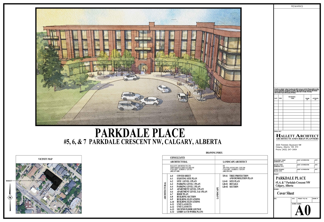Construction site plan for project from page 1 of the file 'DMAP Plans Submitted DP2025-04037 (7MB) 2025-07-11'