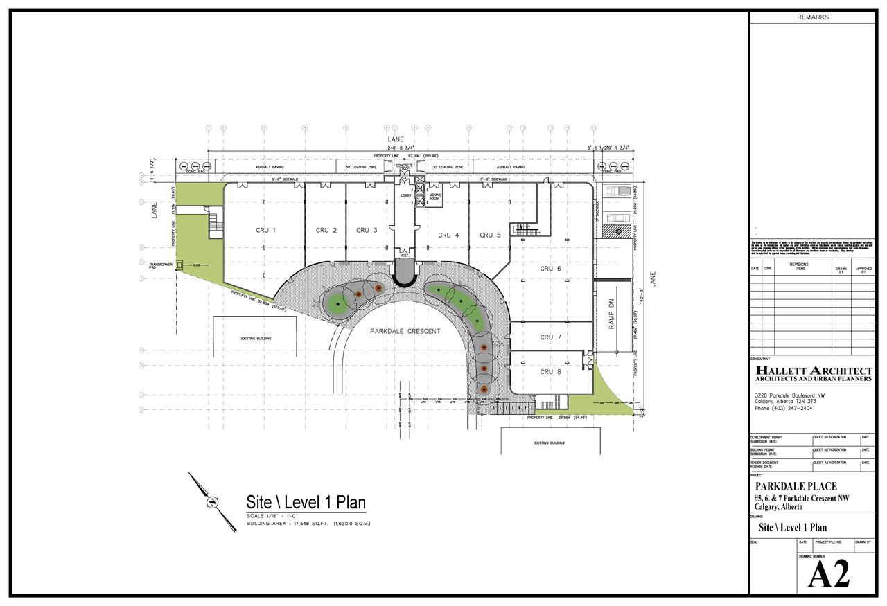 Construction site plan for project from page 3 of the file 'DMAP Plans Submitted DP2025-04037 (7MB) 2025-07-11'