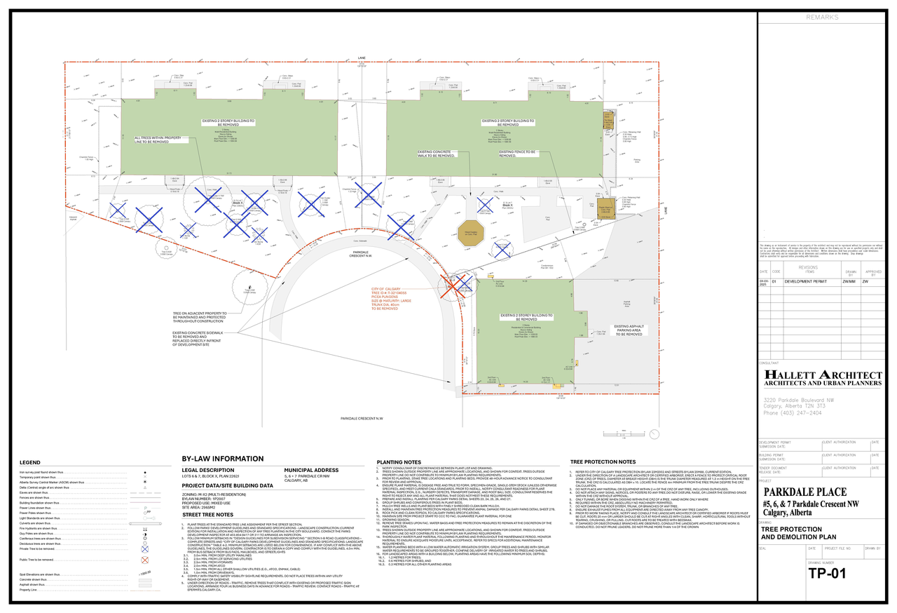 Construction site plan for project from page 6 of the file 'DMAP Plans Submitted DP2025-04037 (7MB) 2025-07-11'