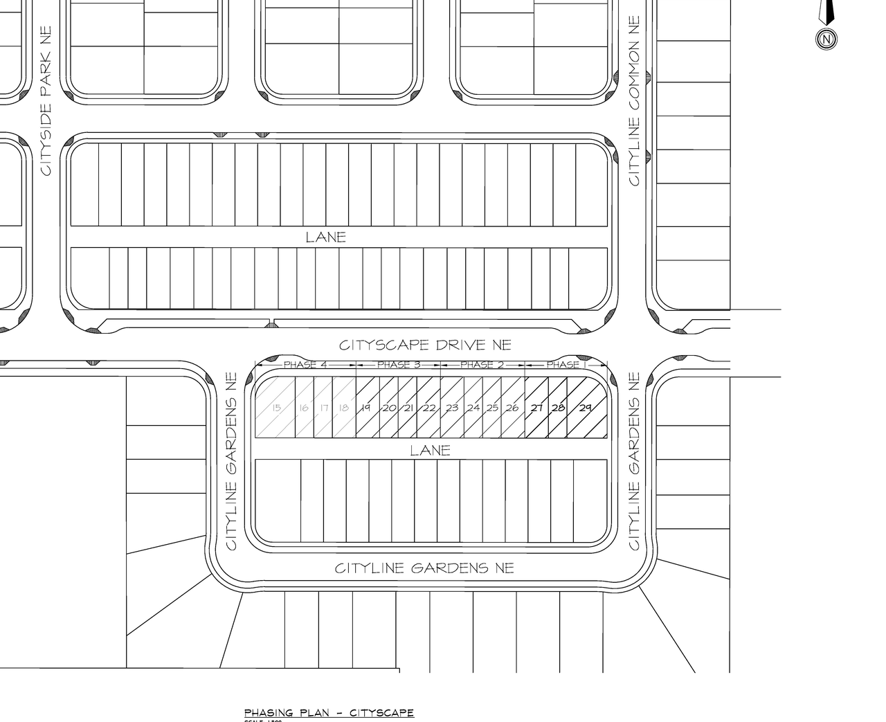 Construction site plan for project from page 2 of the file 'DP2025-04067 DMAP Plans (Submitted) 2025-07-14 (2MB)'