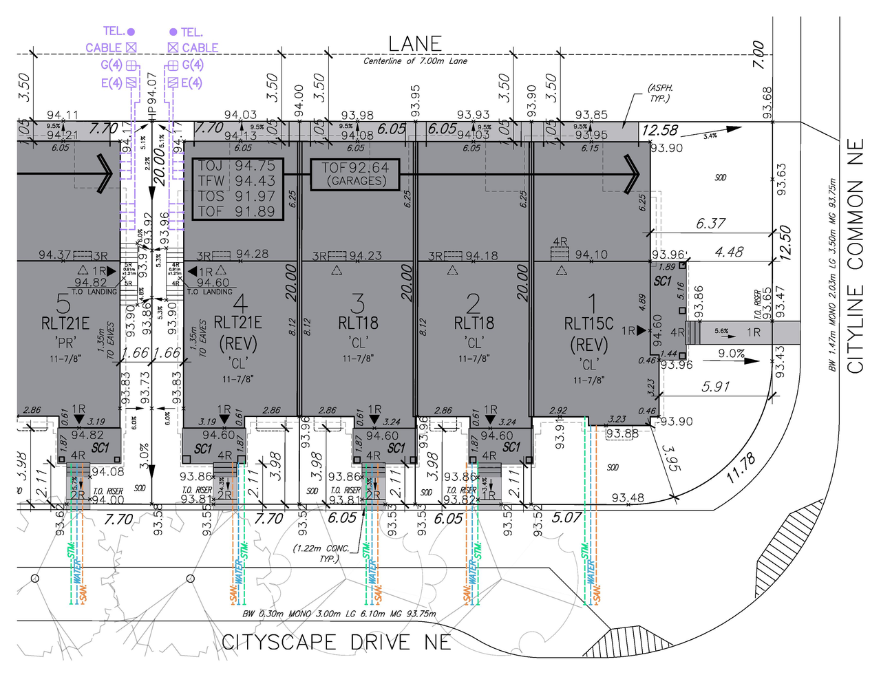Construction site plan for project from page 2 of the file 'DP2025-04072 DMAP Plans Submitted 2025-07-14 (4MB)'