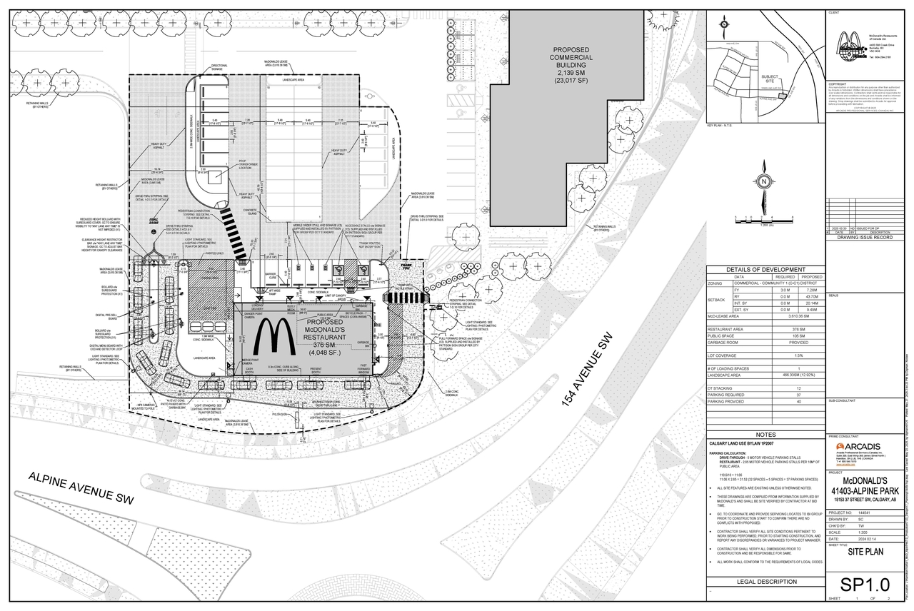 Construction site plan for project from page 2 of the file 'DP2025-04094 DMAP Plans (Submitted) 2025-07-15 (4MB)'