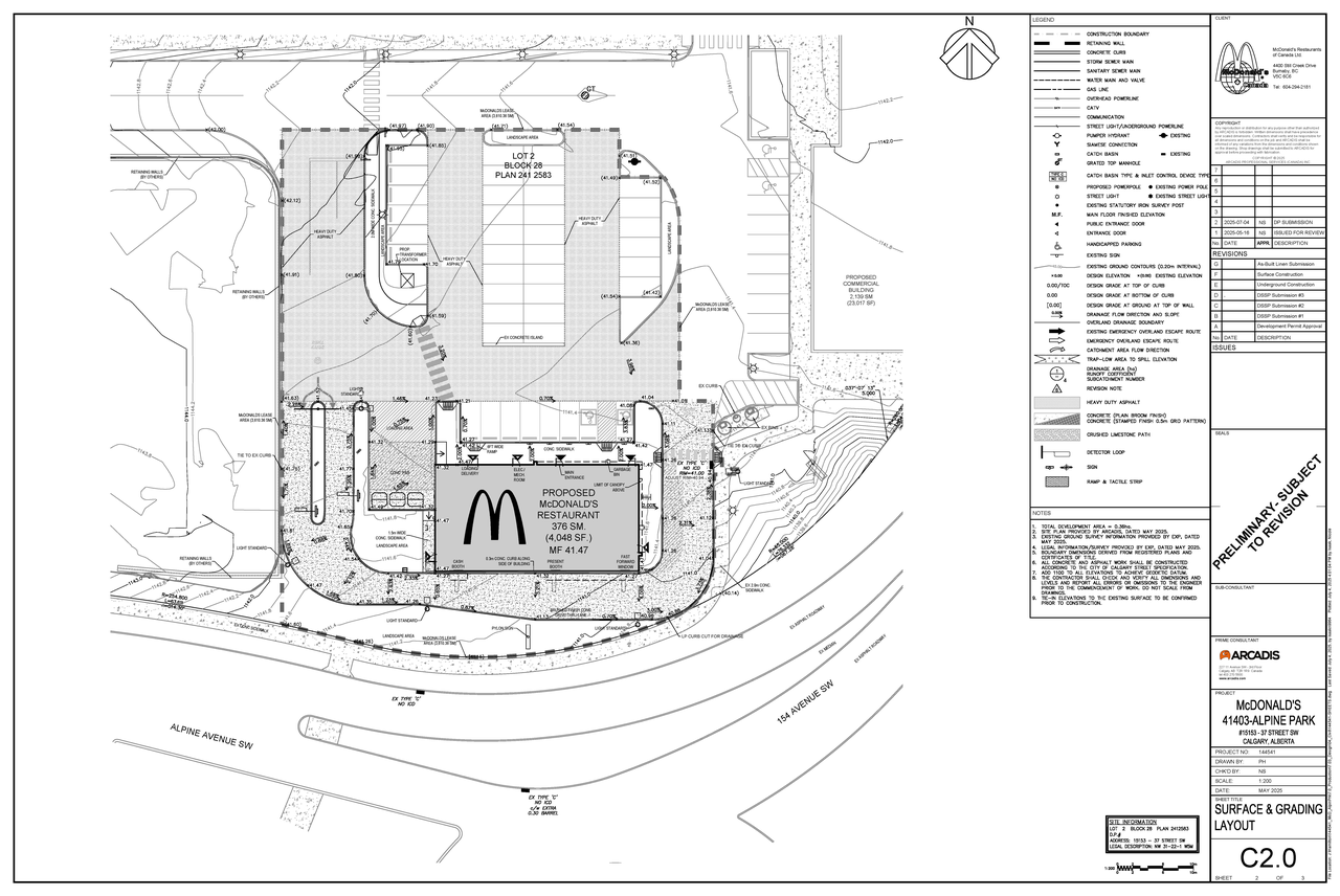 Construction site plan for project from page 5 of the file 'DP2025-04094 DMAP Plans (Submitted) 2025-07-15 (4MB)'