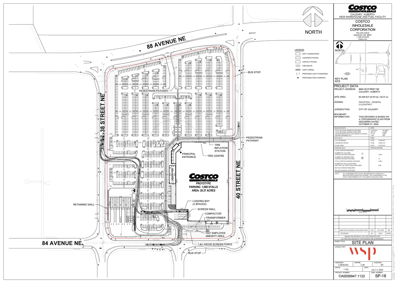 Construction site plan for project from page 10 of the file 'DP2025-04125 DMAP Plans (Submitted) 2025-07-16 (9MB)'
