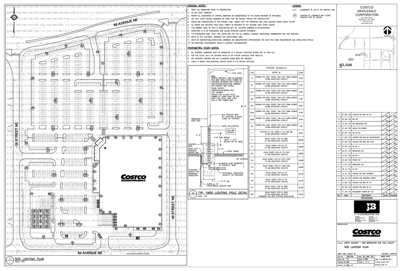 Construction site plan for project from page 15 of the file 'DP2025-04125 DMAP Plans Amended (18MB) 2026-03-24'