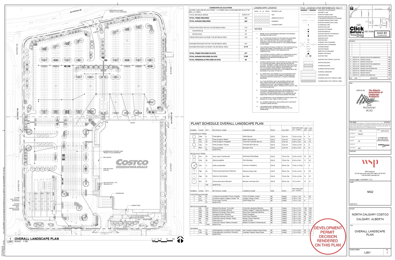 Construction site plan for project from page 4 of the file 'DP2025-04125 - DMAP PLANS - DECISION RENDERED 2026-04-16 (12MB)'