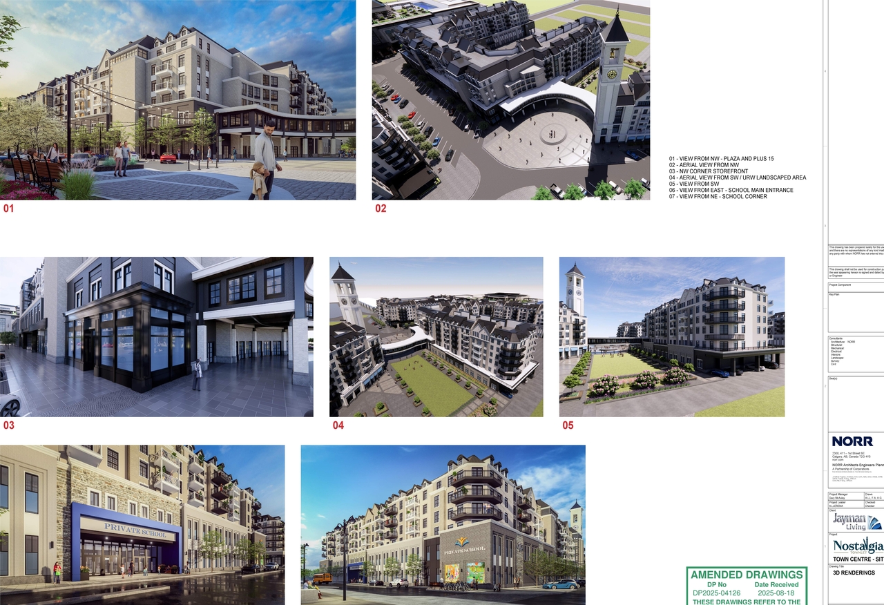 Rendering of building from page 2 of the file 'DP2025-04126 DMAP Plans (Submitted) 2025-08-18 (17MB)'