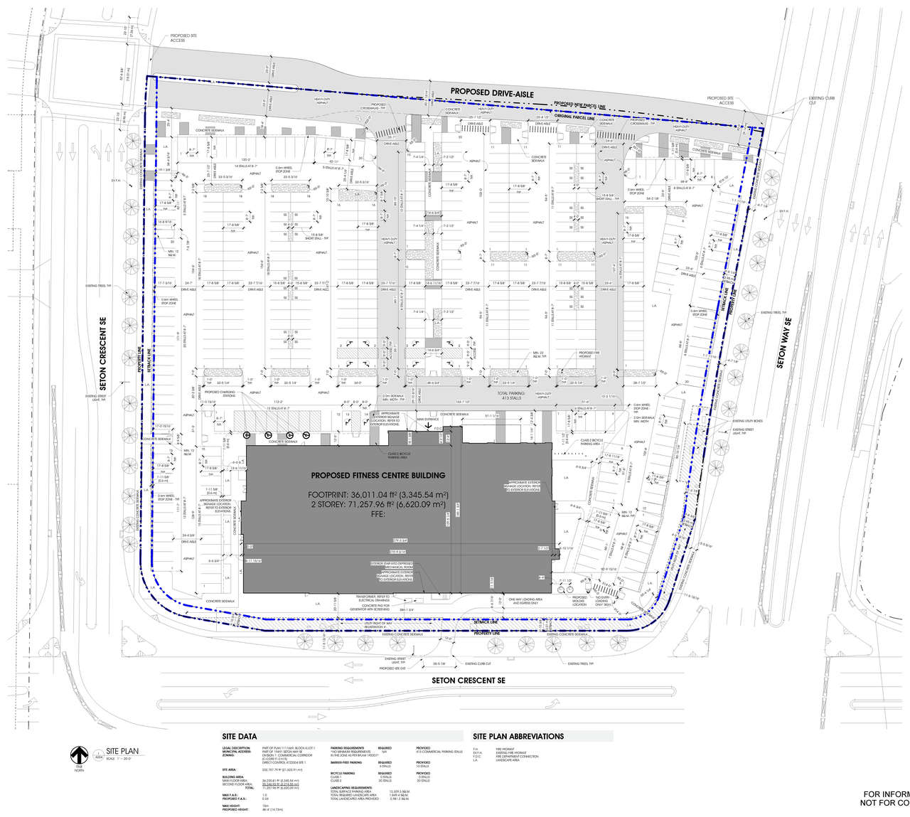 Construction site plan for project from page 3 of the file 'DP2025-04138 DMAP Plans (Submitted) 2025-07-22(8MB)'