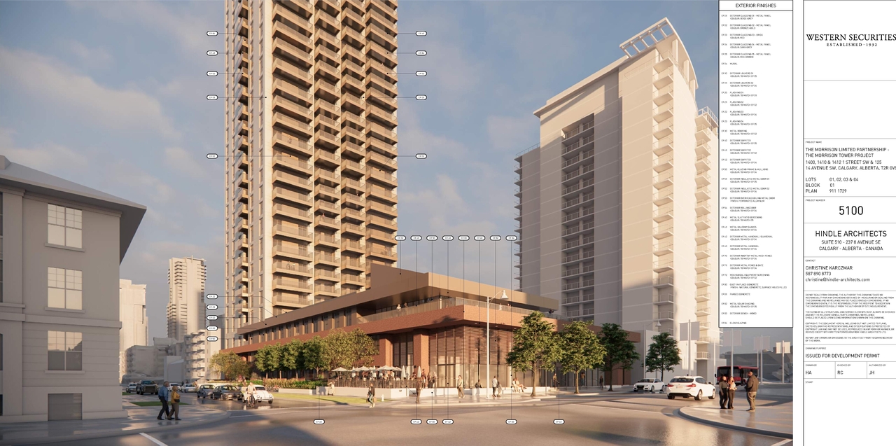 Rendering of building from page 4 of the file 'DP2025-04204 DMAP Plans (Submitted) 2025-07-21 (10MB)'