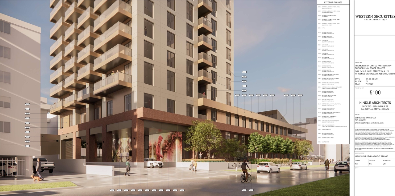 Rendering of building from page 5 of the file 'DP2025-04204 DMAP Plans (Submitted) 2025-07-21 (10MB)'