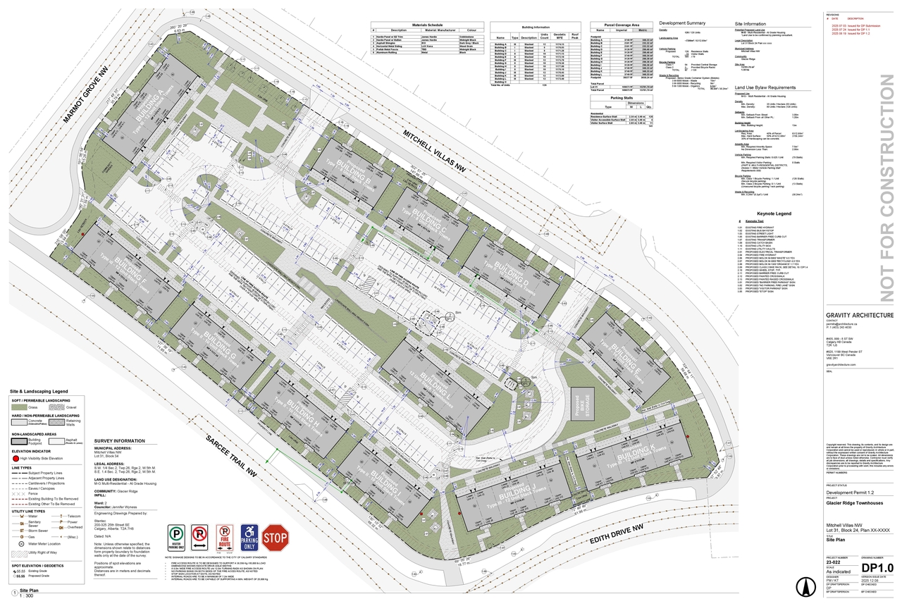 Construction site plan for project from page 2 of the file 'DMAP Plans (amended) DP2025-04272  (9MB) 2026-01-19'