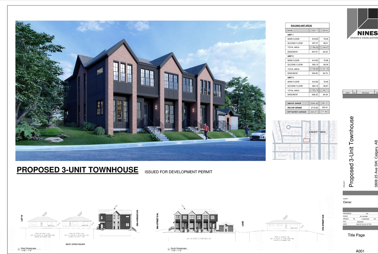 Rendering of building from page 1 of the file 'DP2025-04321 DMAP Plans (Submitted) 2025-07-25 (3MB)'