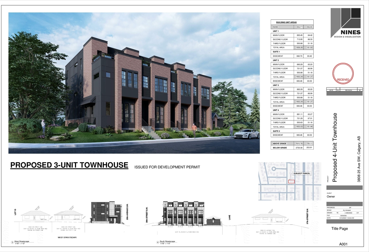 Rendering of building from page 1 of the file 'DP2025-04321 DMAP Plans (Amended) (4MB) 2026-06-16'