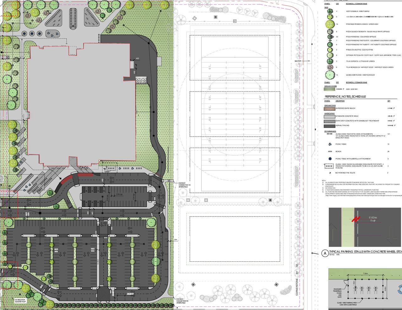 Construction site plan for project from page 3 of the file 'DP2025-04344 DMAP Plans Amended (10MB) 2026-01-13'