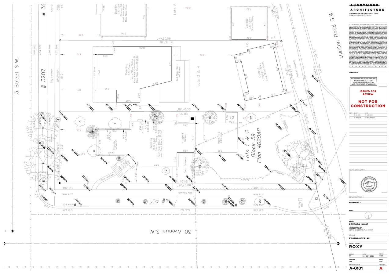 Construction site plan for project from page 1 of the file 'DP2025-04443 DMAP Plans (Amended) 2025-09-24 (10MB)'