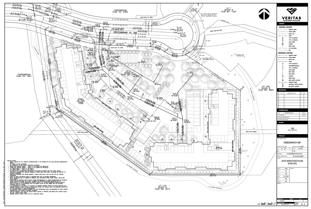 Construction site plan for project from page 12 of the file 'DMAP Plans (Submitted) DP2025-04530 MB) 2025-08-06'