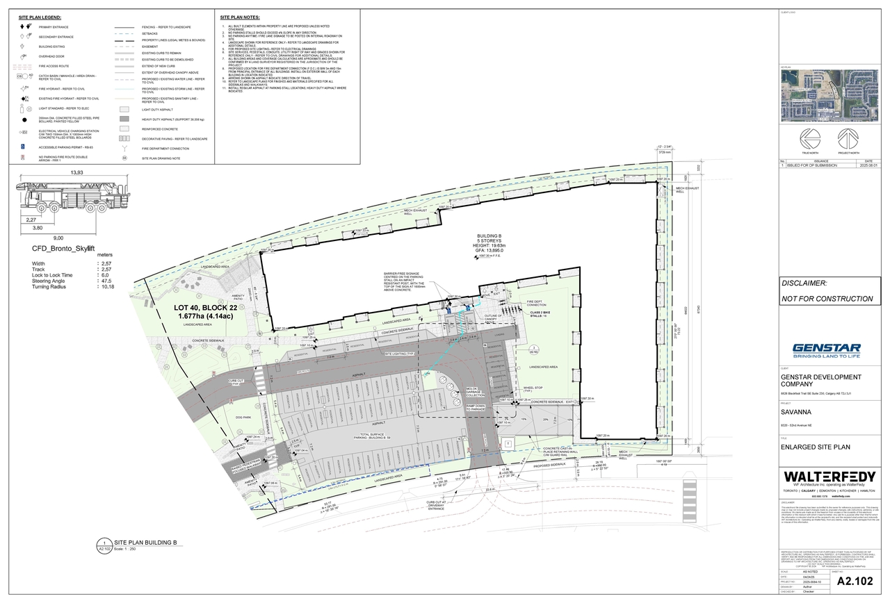 Construction site plan for project from page 3 of the file 'DP2025-04556-DMAP Plans Submitted 2025-09-02 15MB'