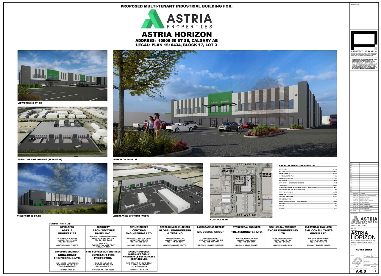 Construction site plan for project from page 1 of the file 'DP2025-04568 DMAP Plans Amended (10MB) 2026-03-25'