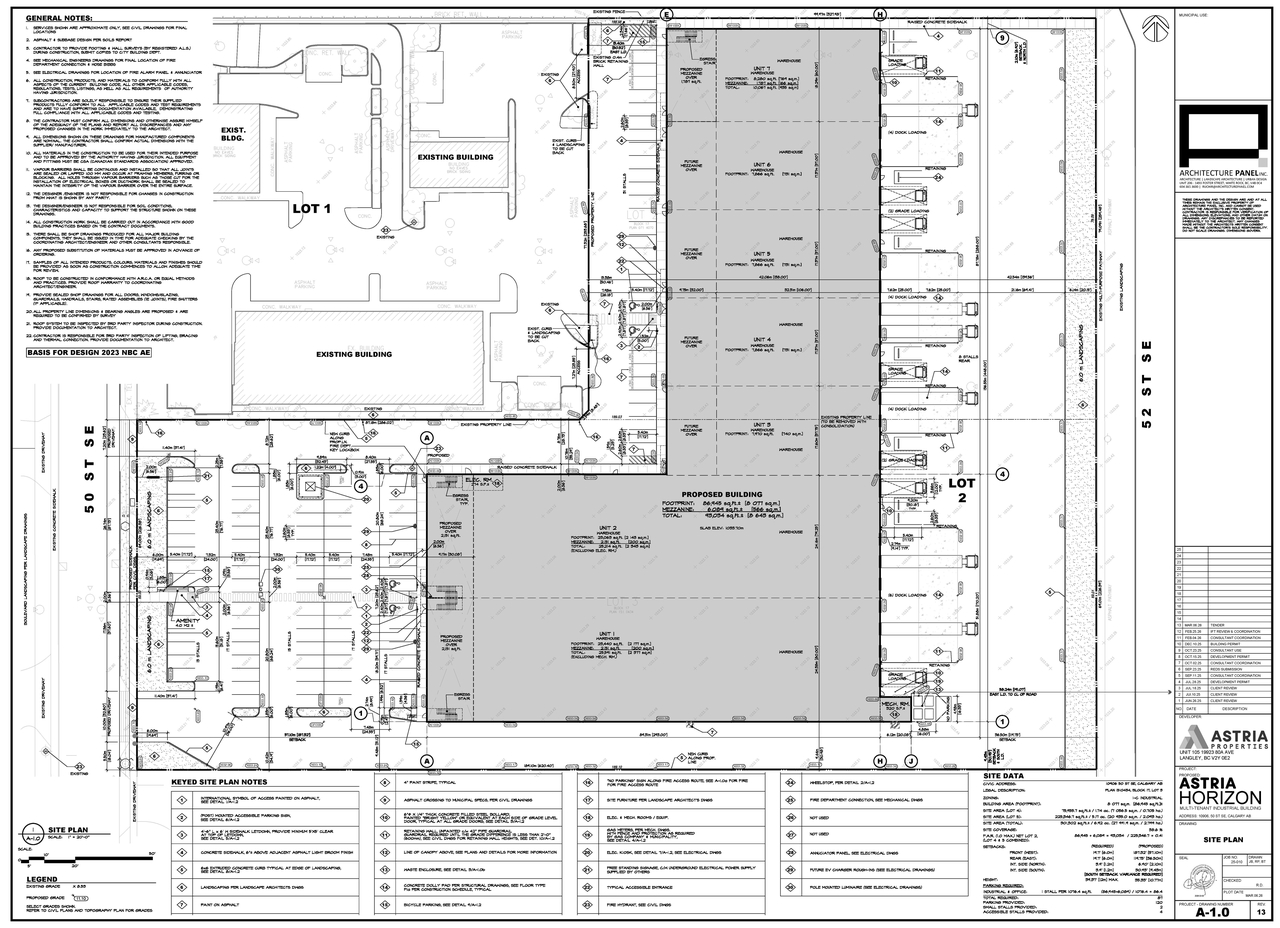 Construction site plan for project from page 2 of the file 'DP2025-04568 DMAP Plans Amended (10MB) 2026-03-25'